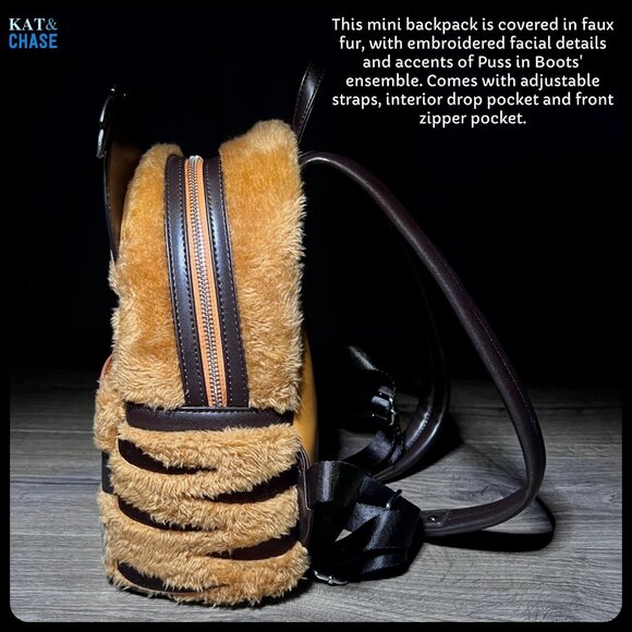 Loungefly Shrek Puss in Boots Cosplay Mini Backpack Cat Dreamworks Movie Tv - Picture 2 of 12